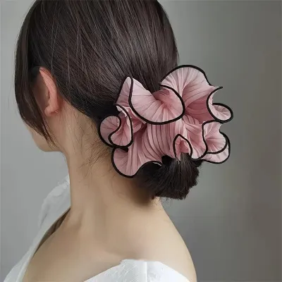 Elegant Casual Style Chiffon Scrunchies Hair Band